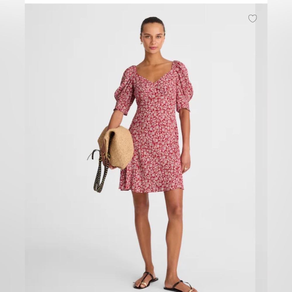 MASEWELL SIZE 00 Puff-Sleeve Mini Dress in Floral NV446